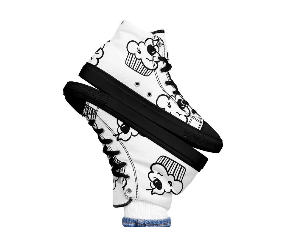 Cupcake Women’s high top canvas shoes