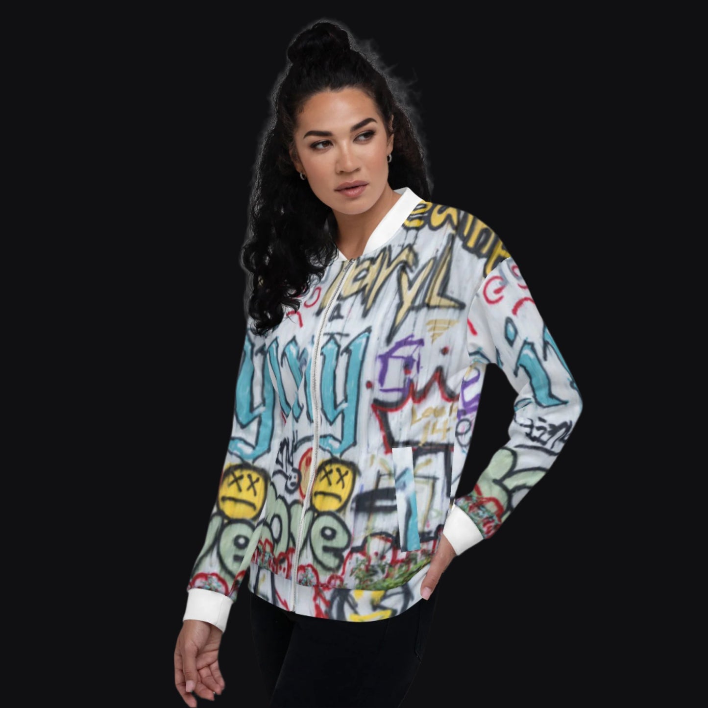 TINY Graffiti Streetwear Unisex Bomber Jacket