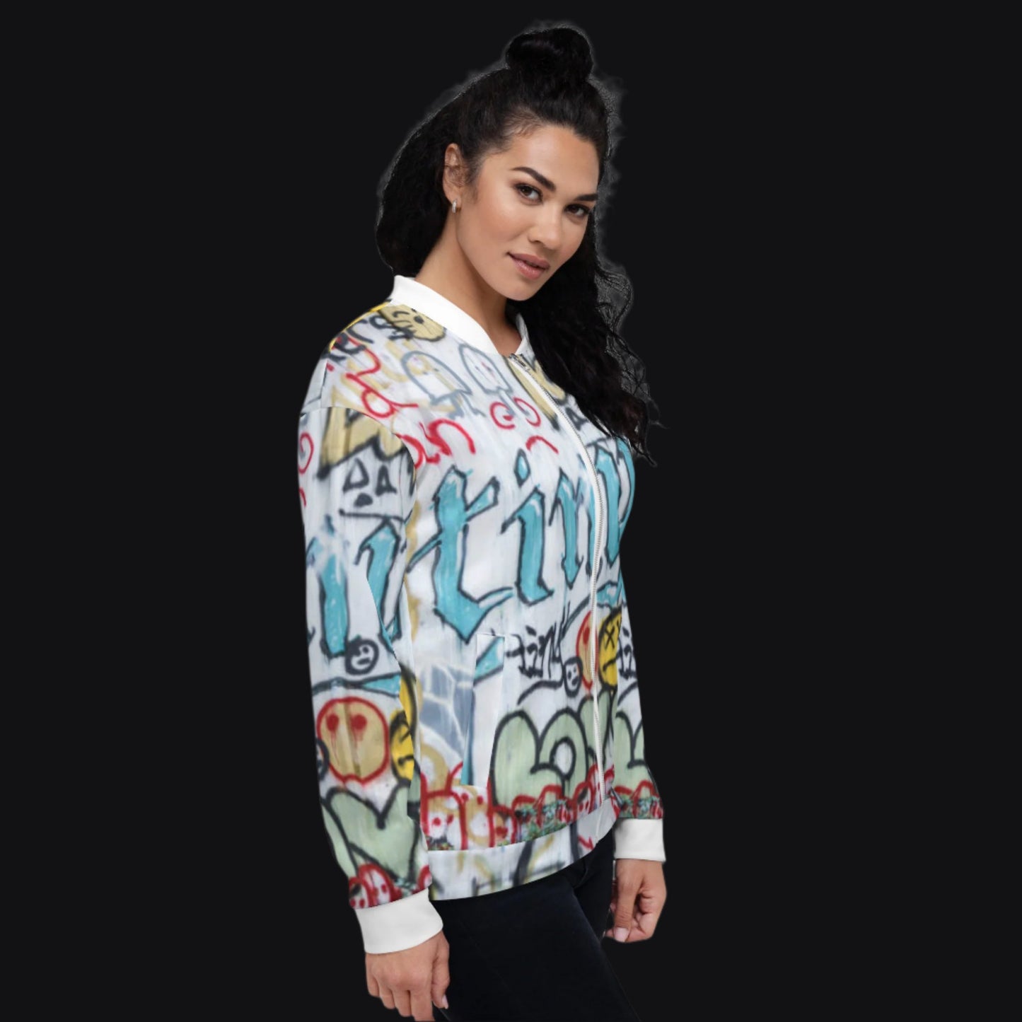 TINY Graffiti Streetwear Unisex Bomber Jacket