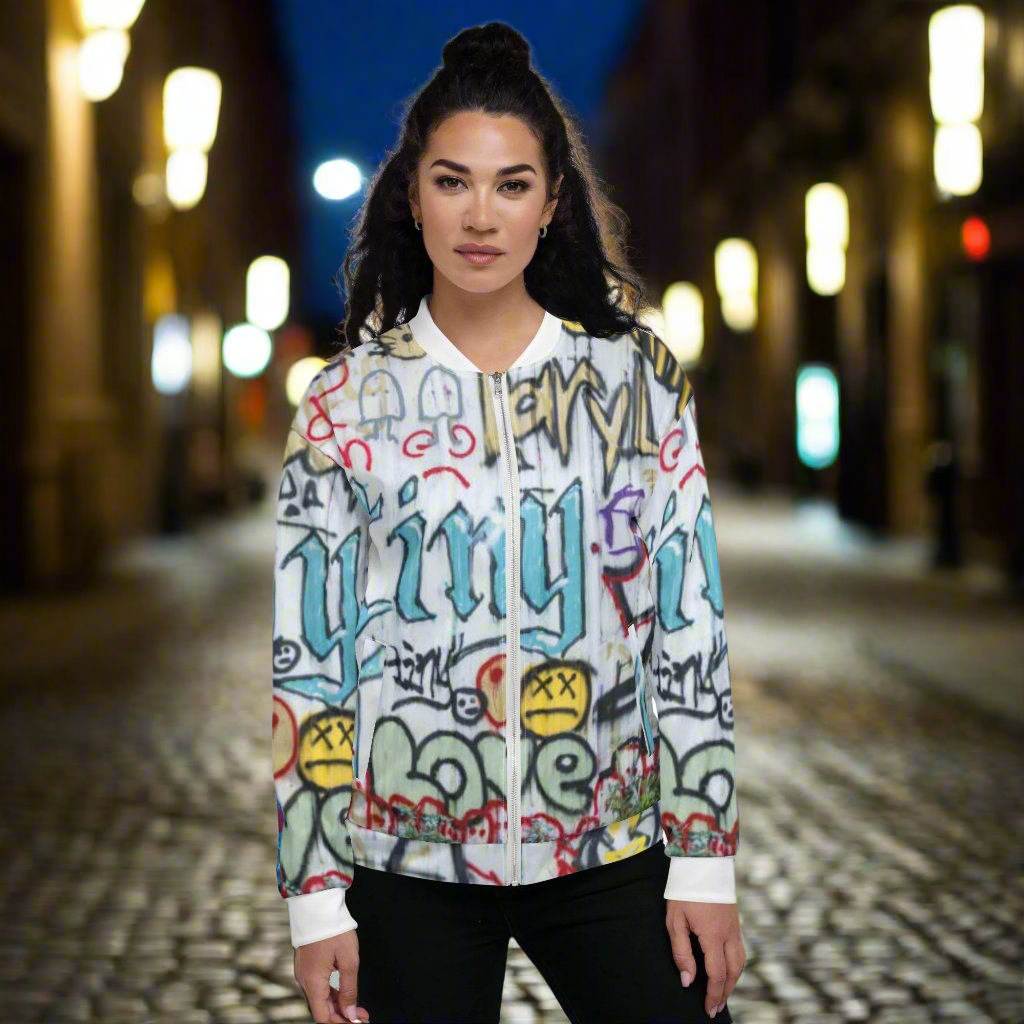 TINY Graffiti Streetwear Unisex Bomber Jacket