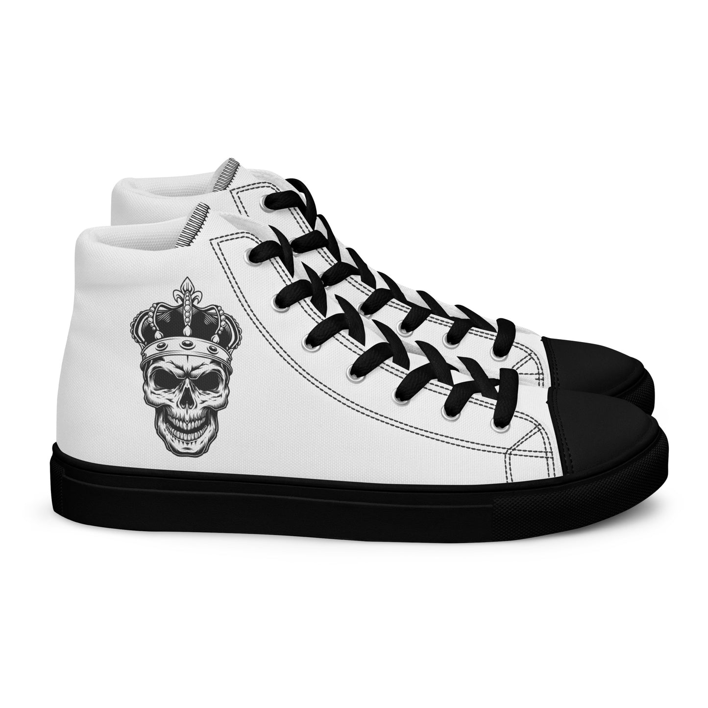 Skull King Modern Men’s high top canvas shoes