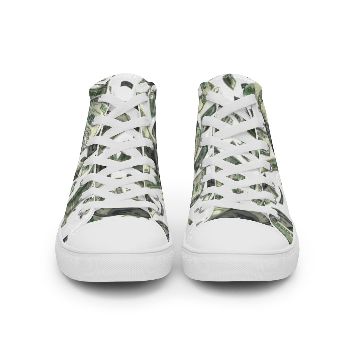 Modern Money Men’s high top canvas shoes