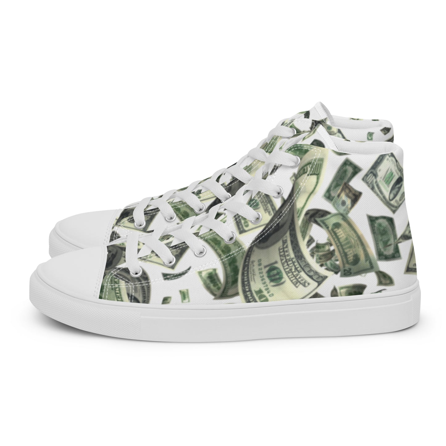 Modern Money Men’s high top canvas shoes