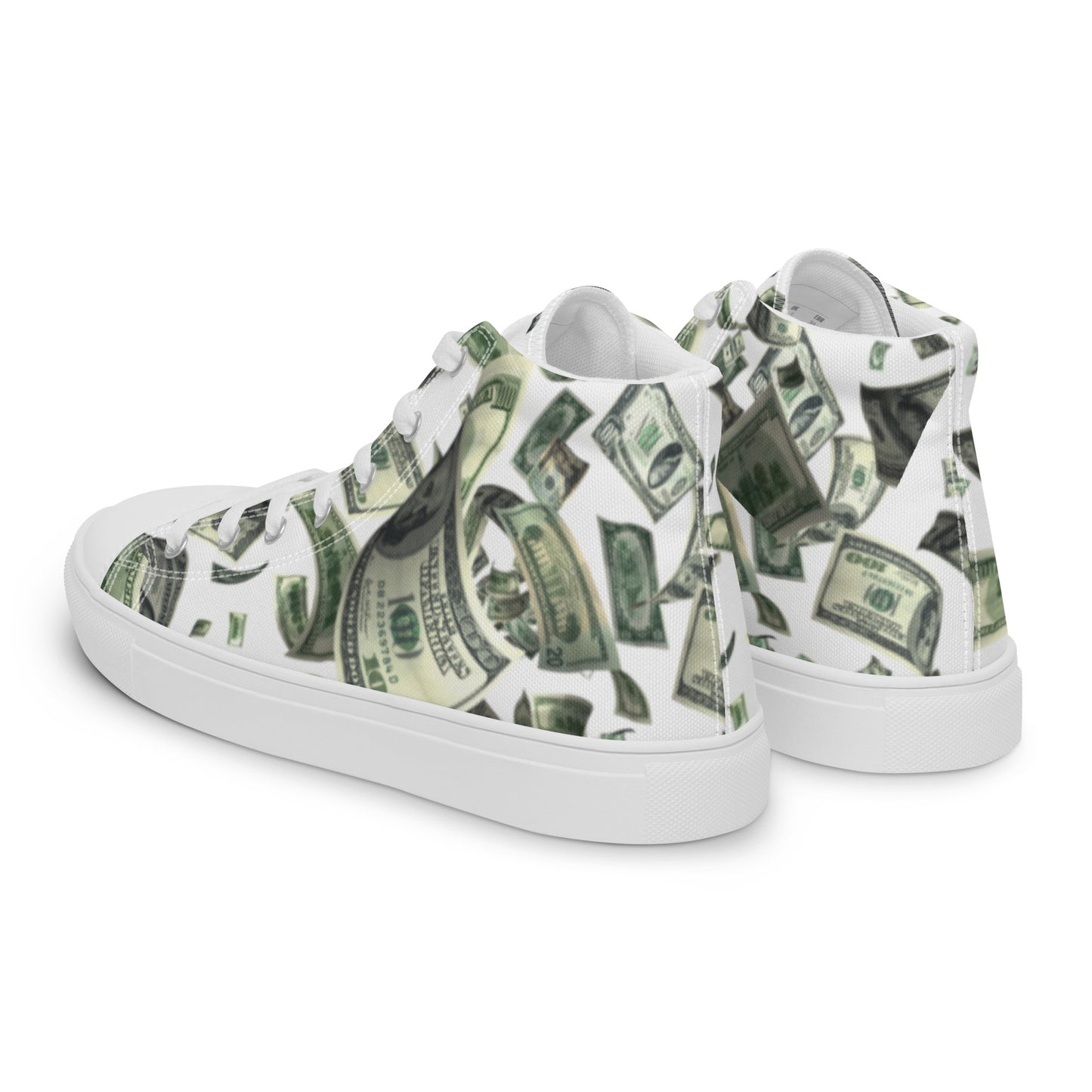 Modern Money Men’s high top canvas shoes