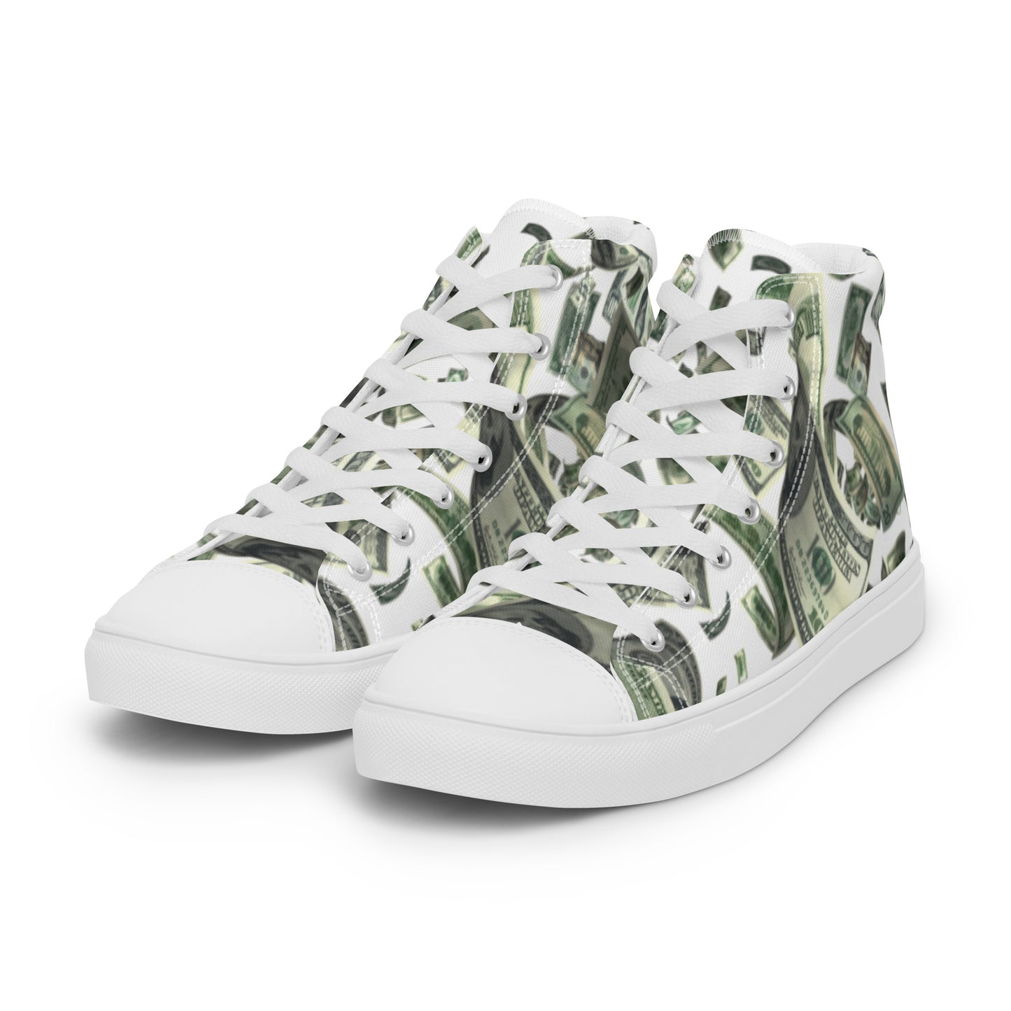 Modern Money Men’s high top canvas shoes