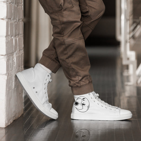 Moon Modern Men’s high top canvas shoes