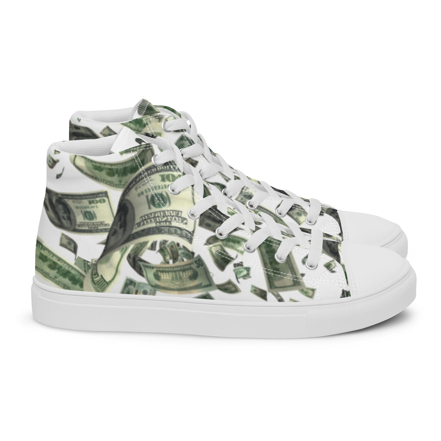 Modern Money Men’s high top canvas shoes