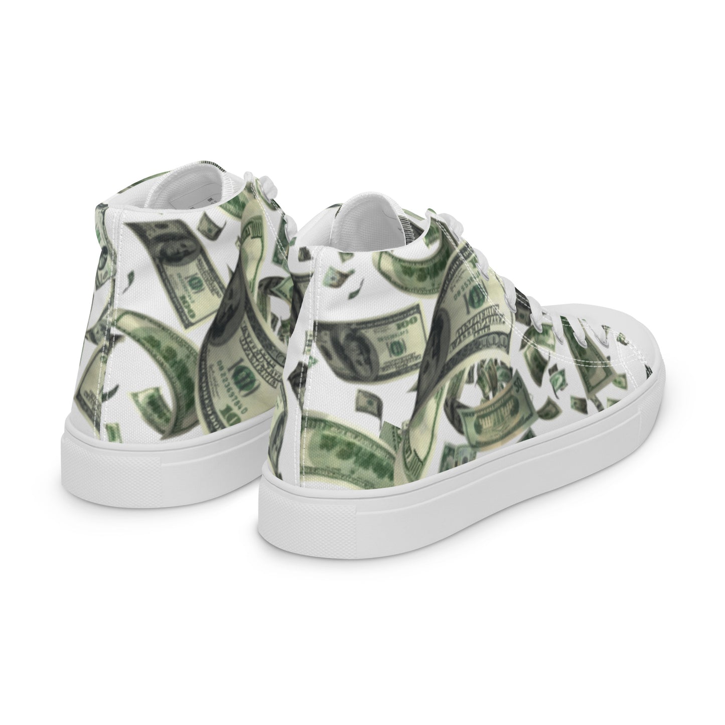 Modern Money Men’s high top canvas shoes