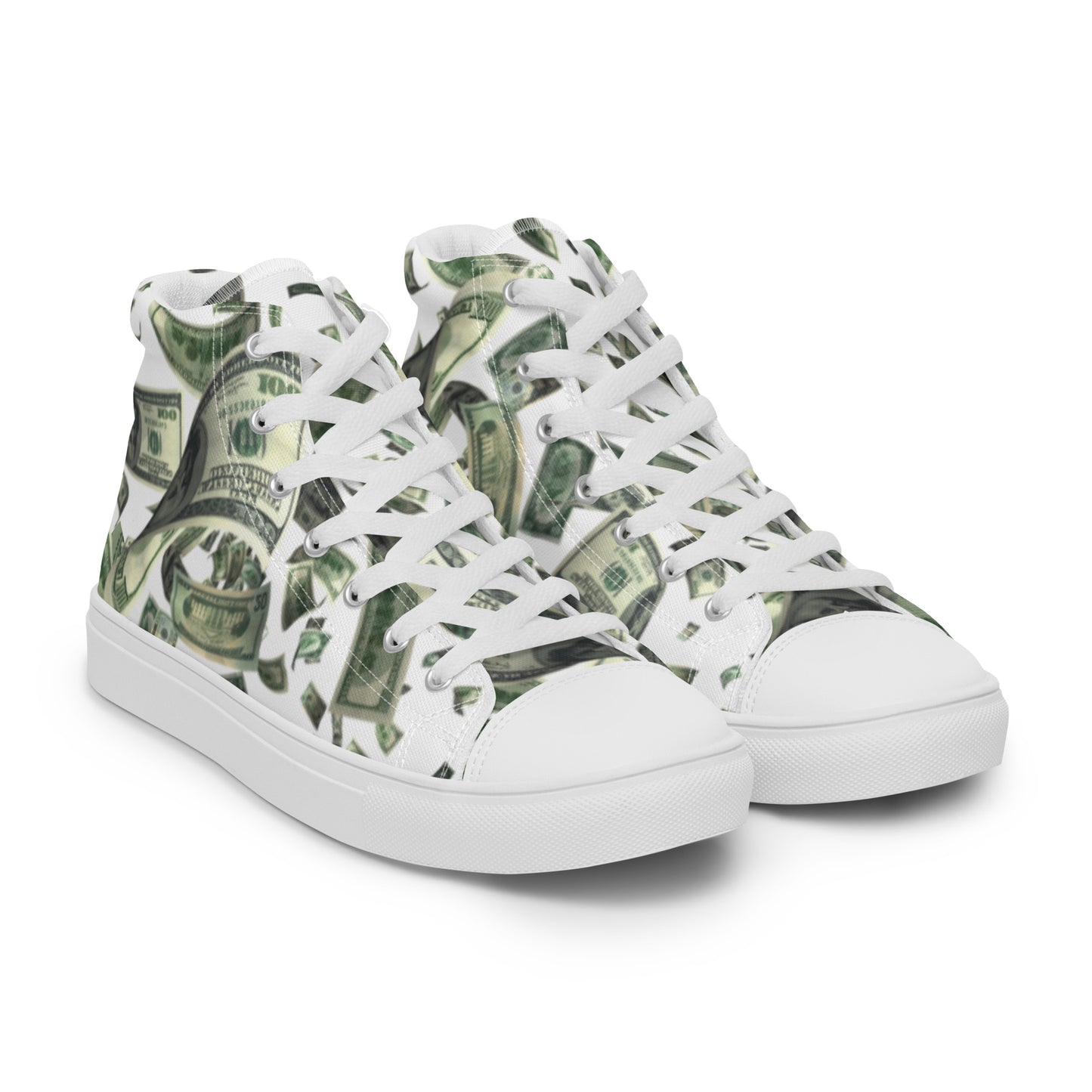 Modern Money Men’s high top canvas shoes