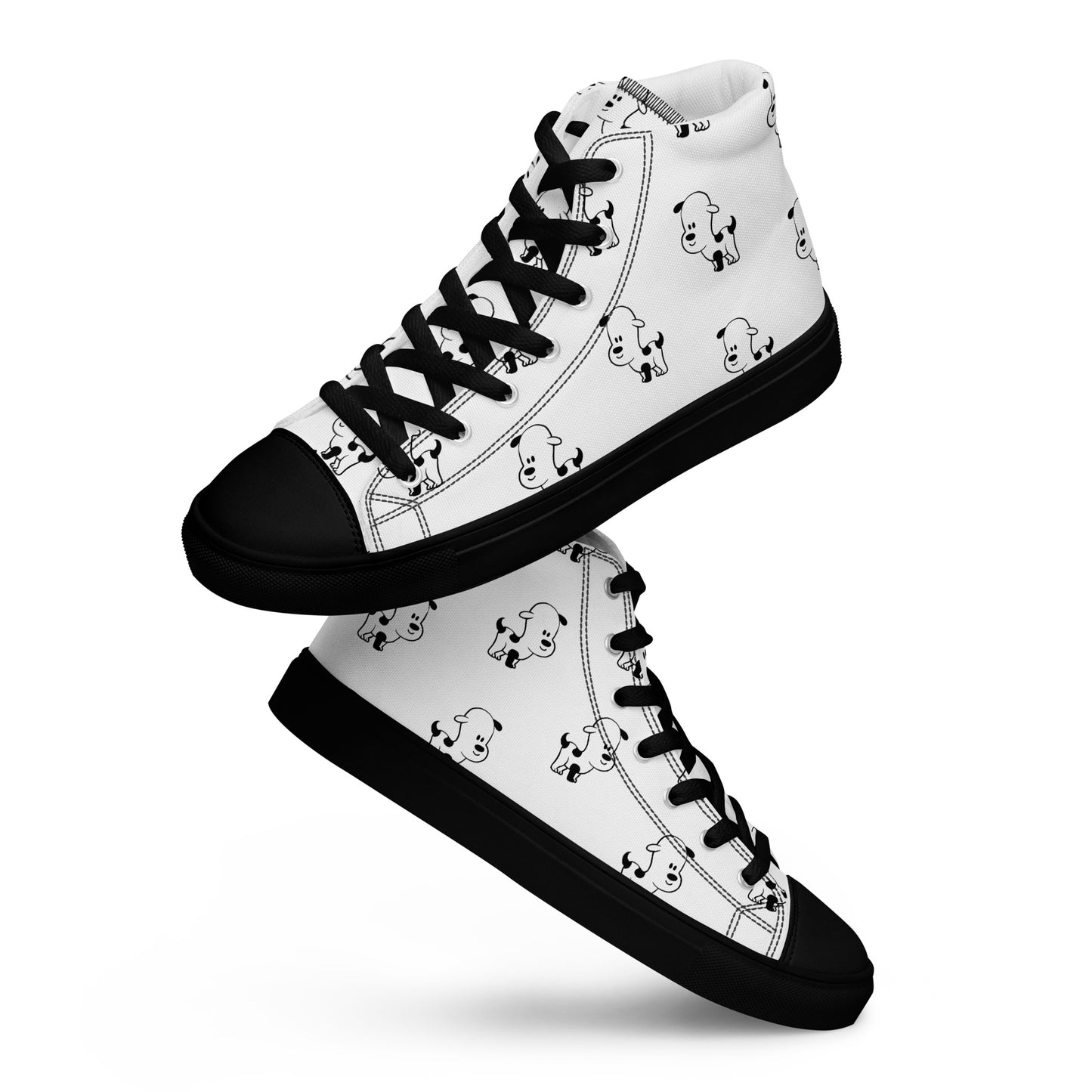 Dog Cartoon Women’s high top canvas shoes