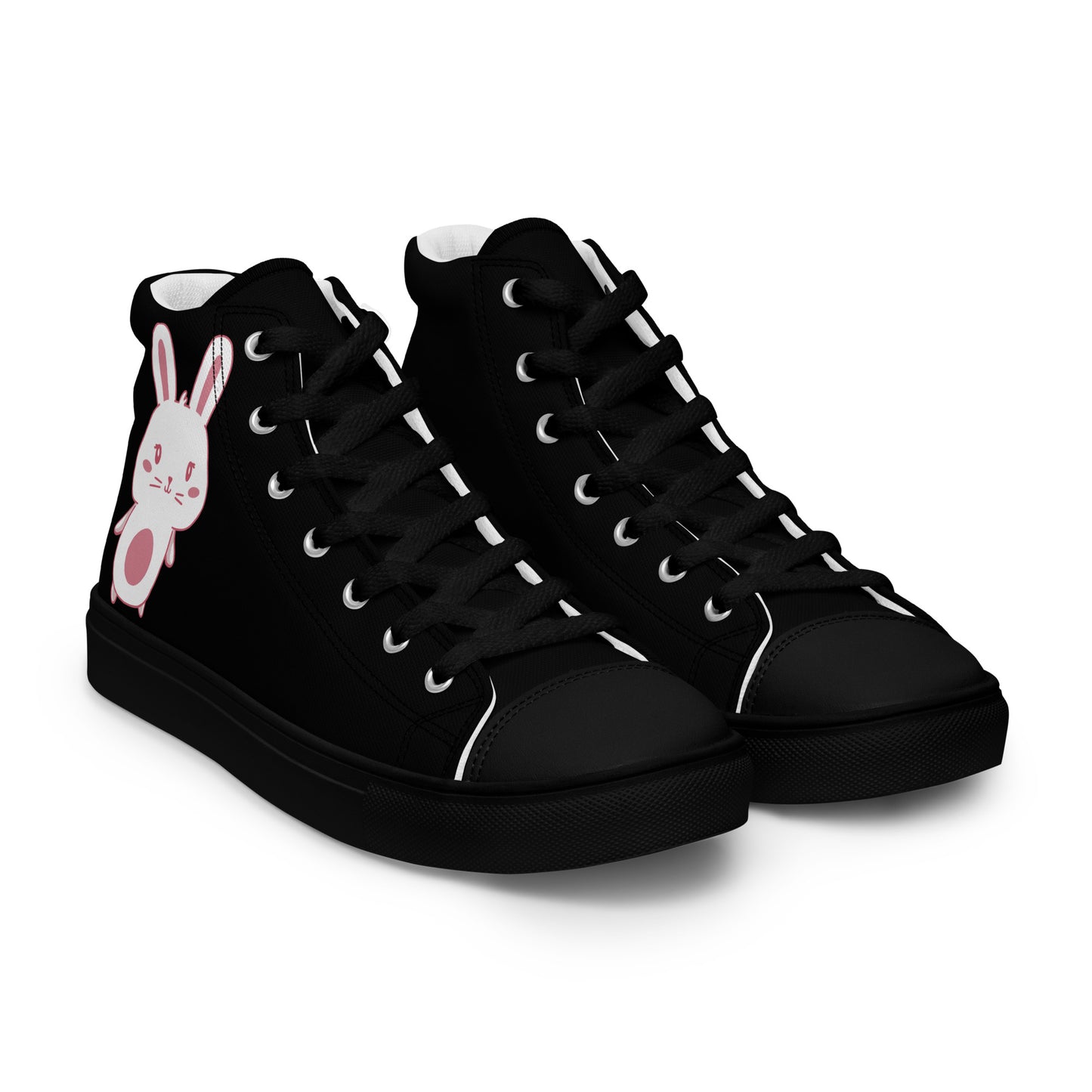 Anime Bunny Women’s high top canvas shoes