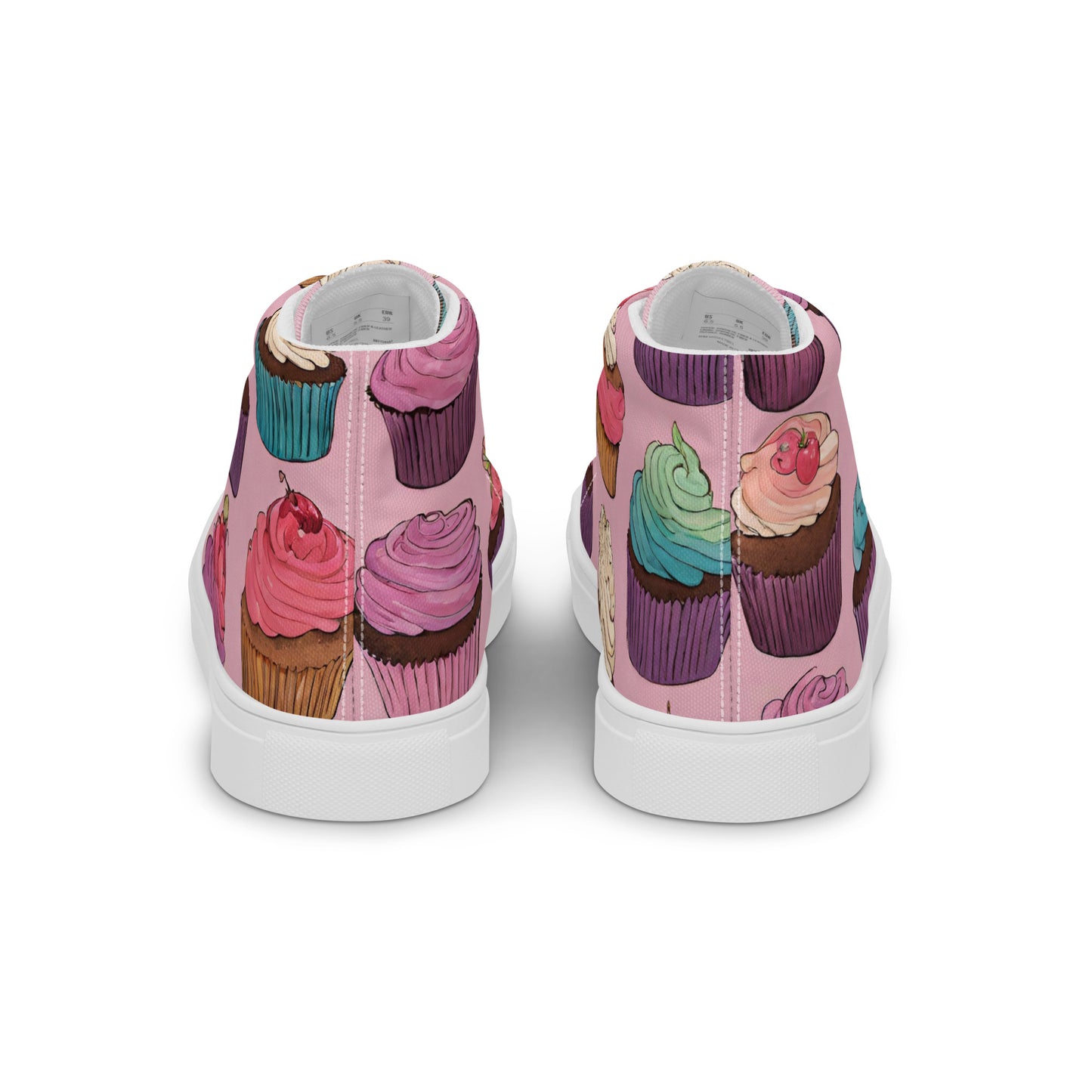 Pink Cupcakes Women’s high top canvas shoes