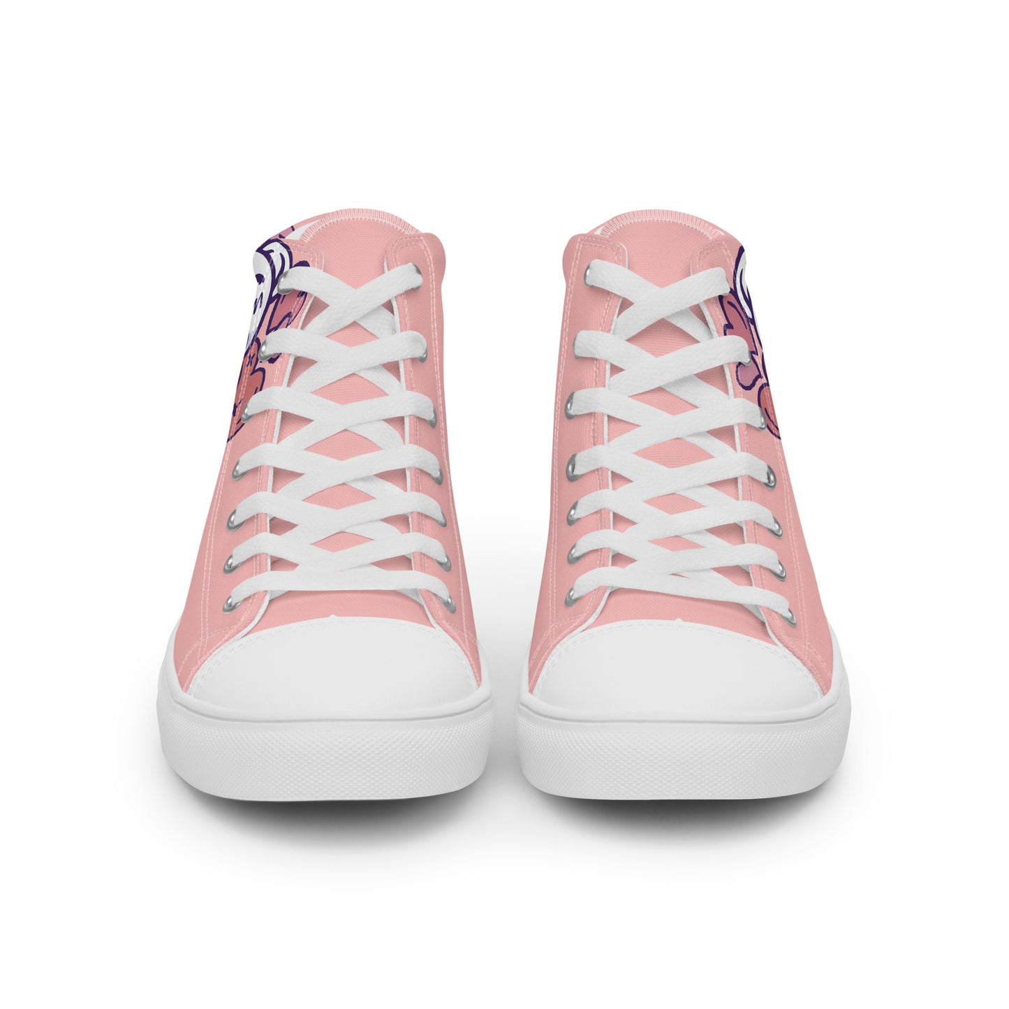 Teddy Bear Love Women’s high top canvas shoes