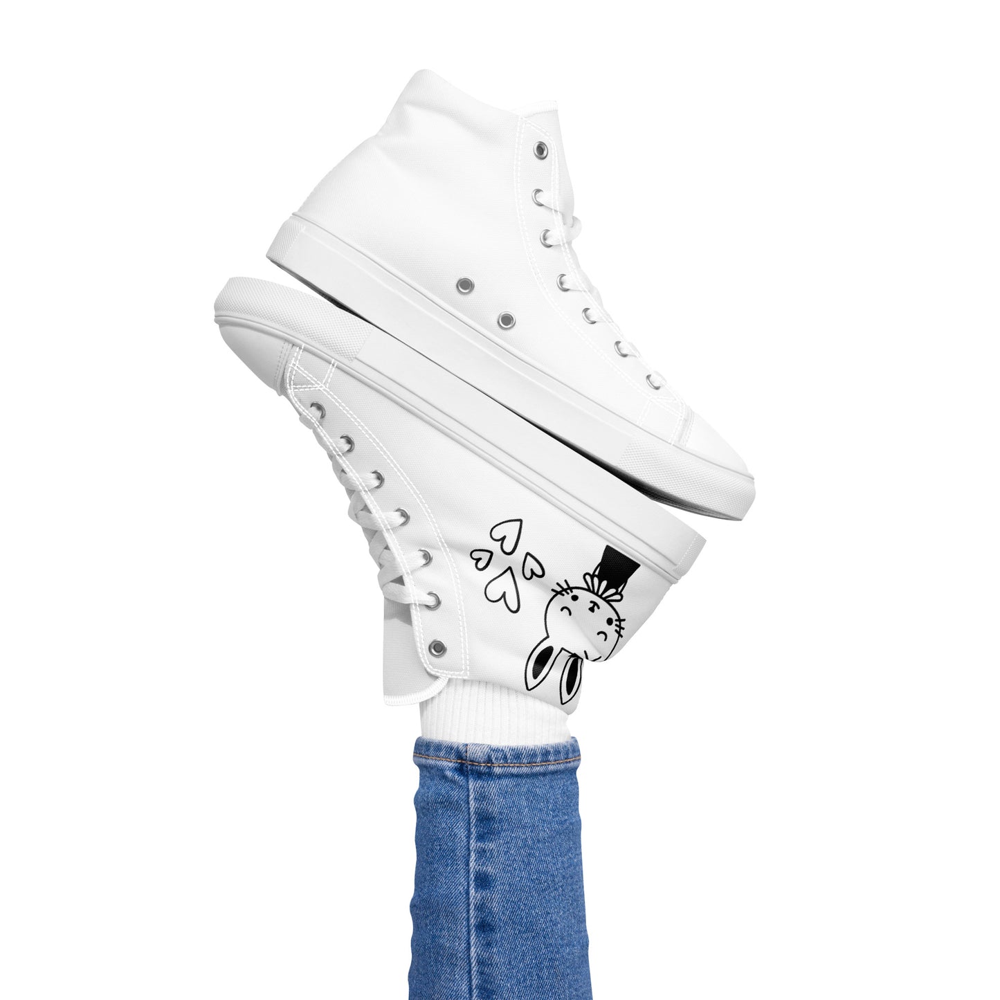 Bunny Women’s high top canvas shoes