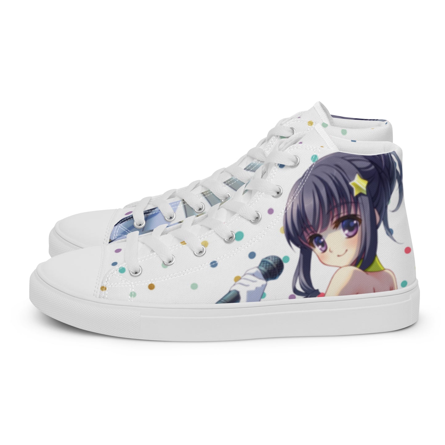 Anime Pop Star Women’s high top canvas shoes