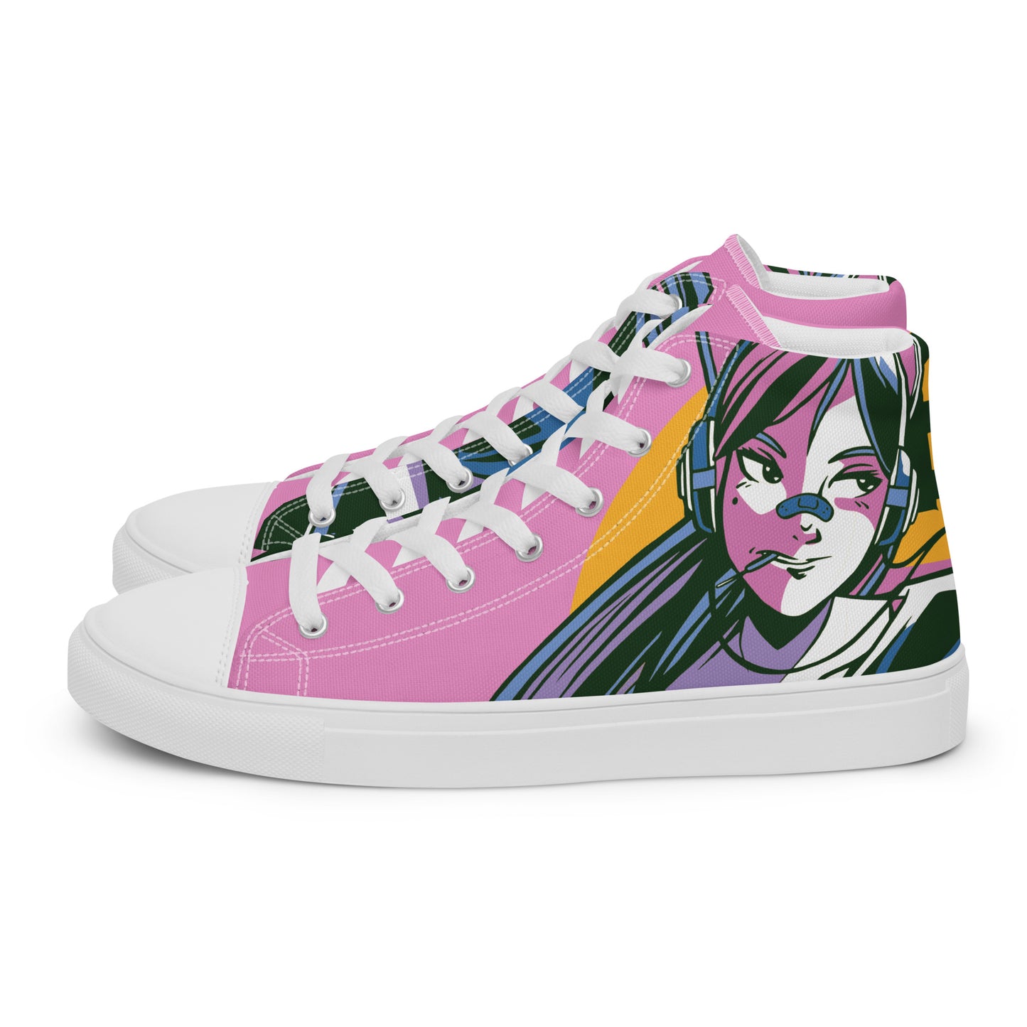 Anime Girl Women’s high top canvas shoes