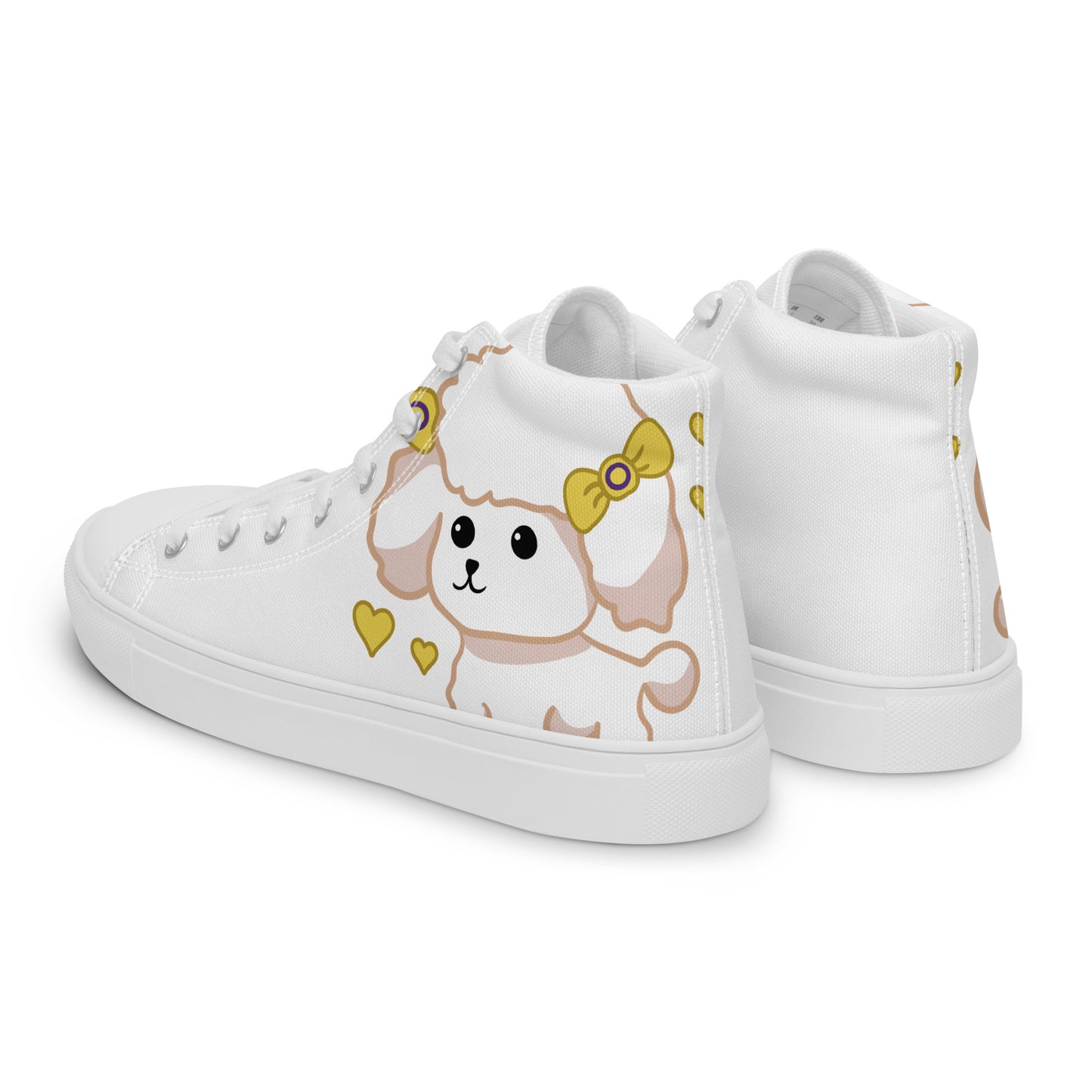 Poodle Women’s high top canvas shoes