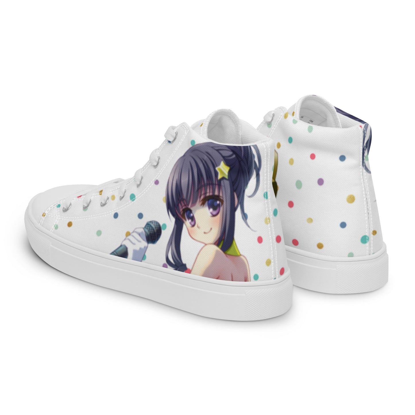 Anime Pop Star Women’s high top canvas shoes