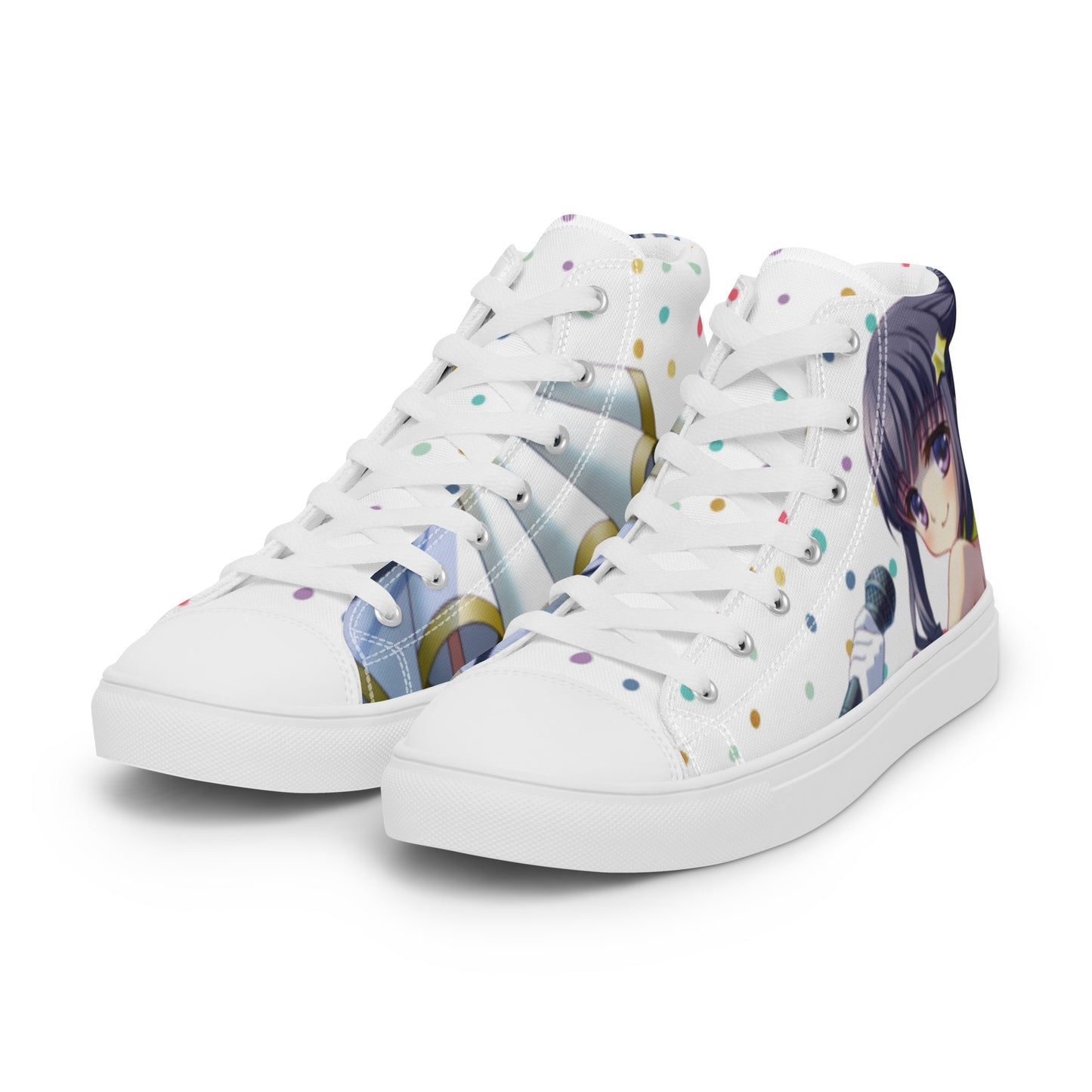 Anime Pop Star Women’s high top canvas shoes