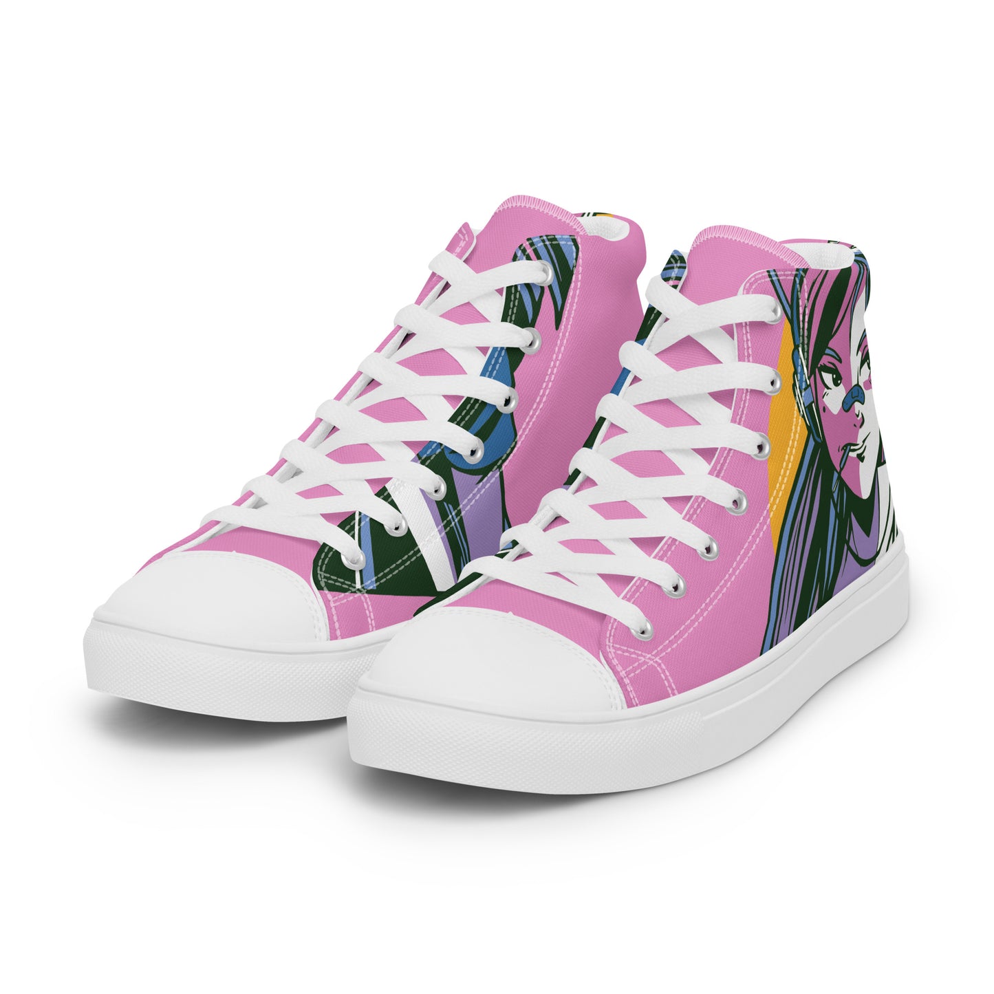 Anime Girl Women’s high top canvas shoes