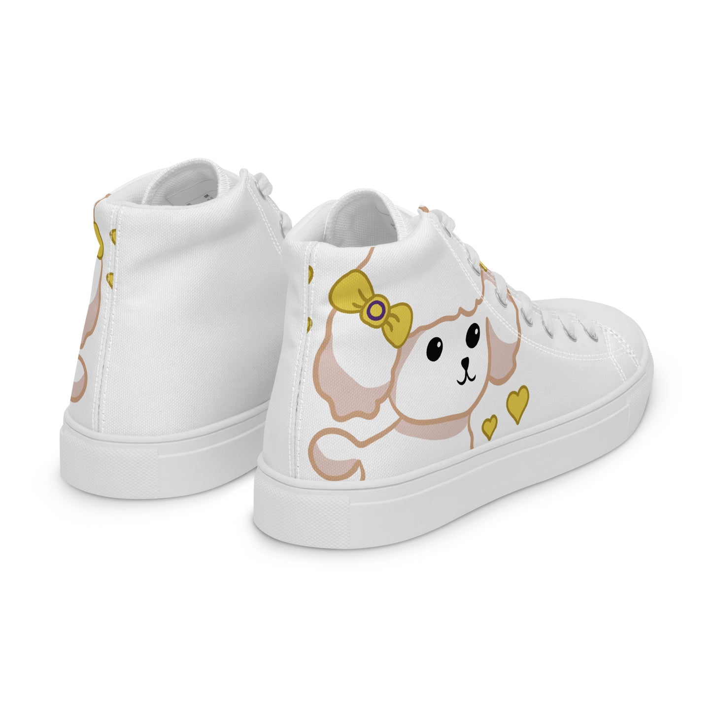 Poodle Women’s high top canvas shoes