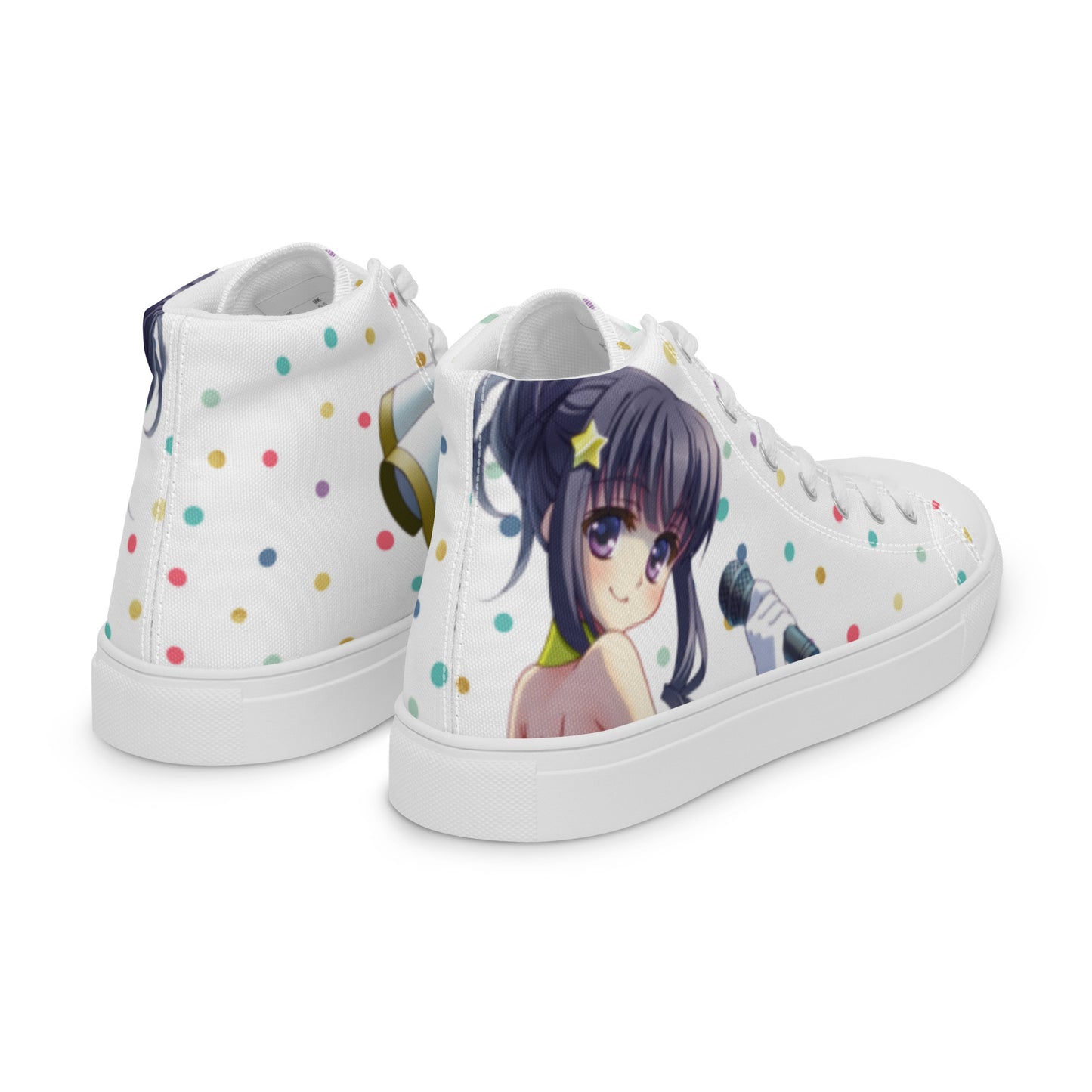 Anime Pop Star Women’s high top canvas shoes