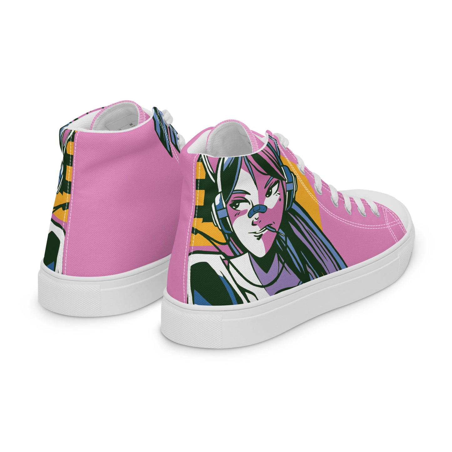 Anime Girl Women’s high top canvas shoes