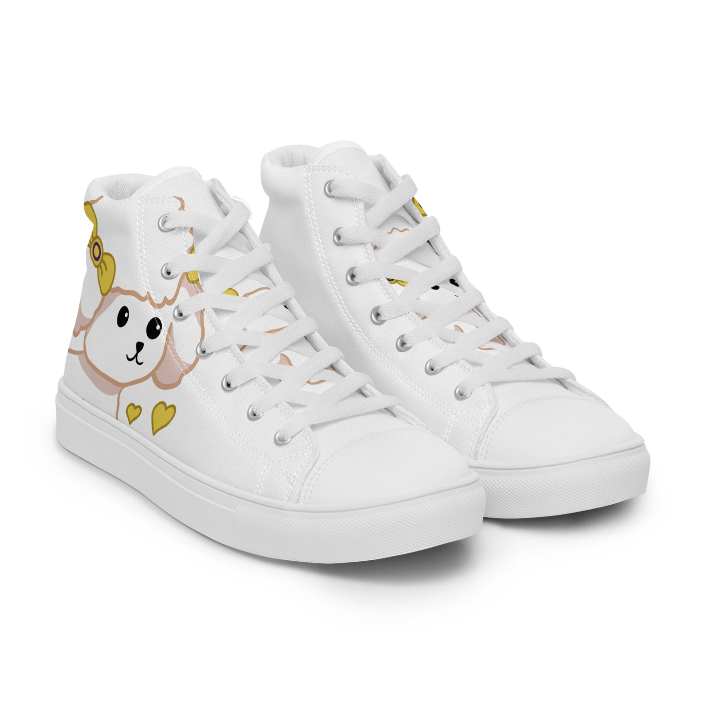 Poodle Women’s high top canvas shoes