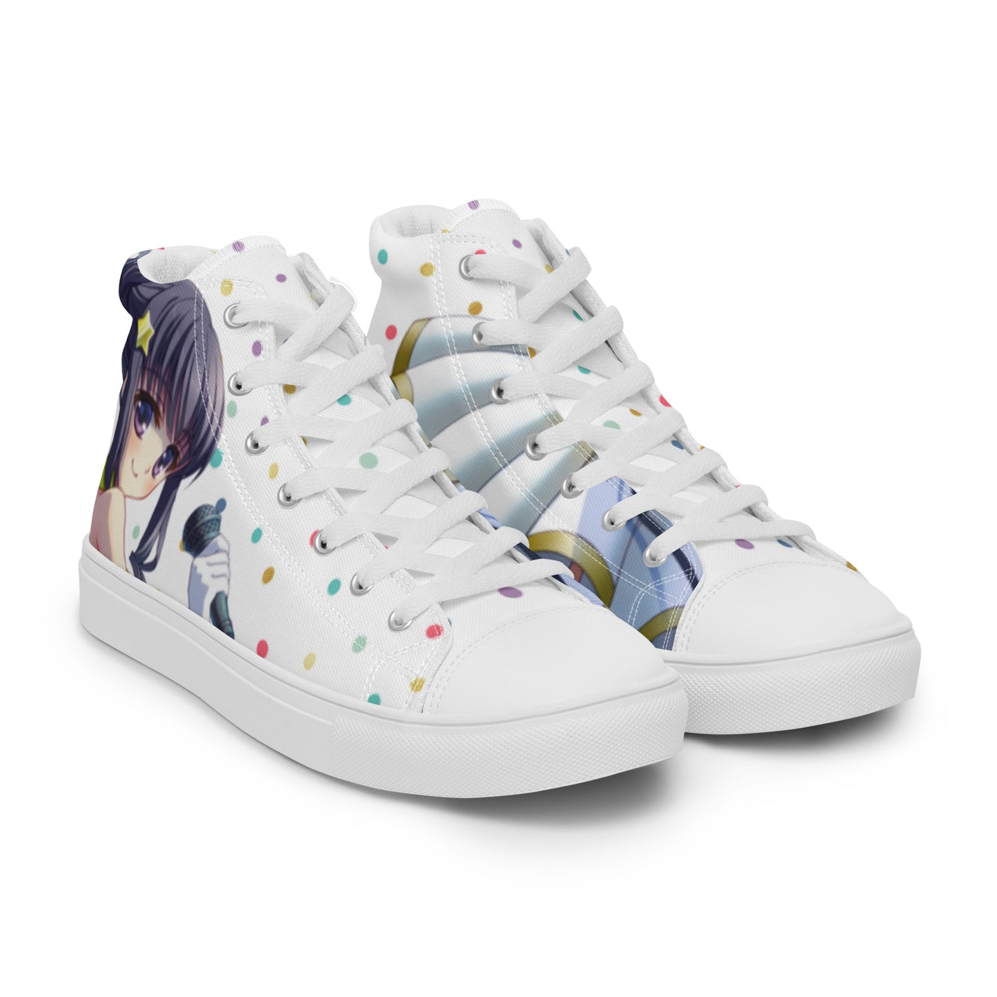 Anime Pop Star Women’s high top canvas shoes